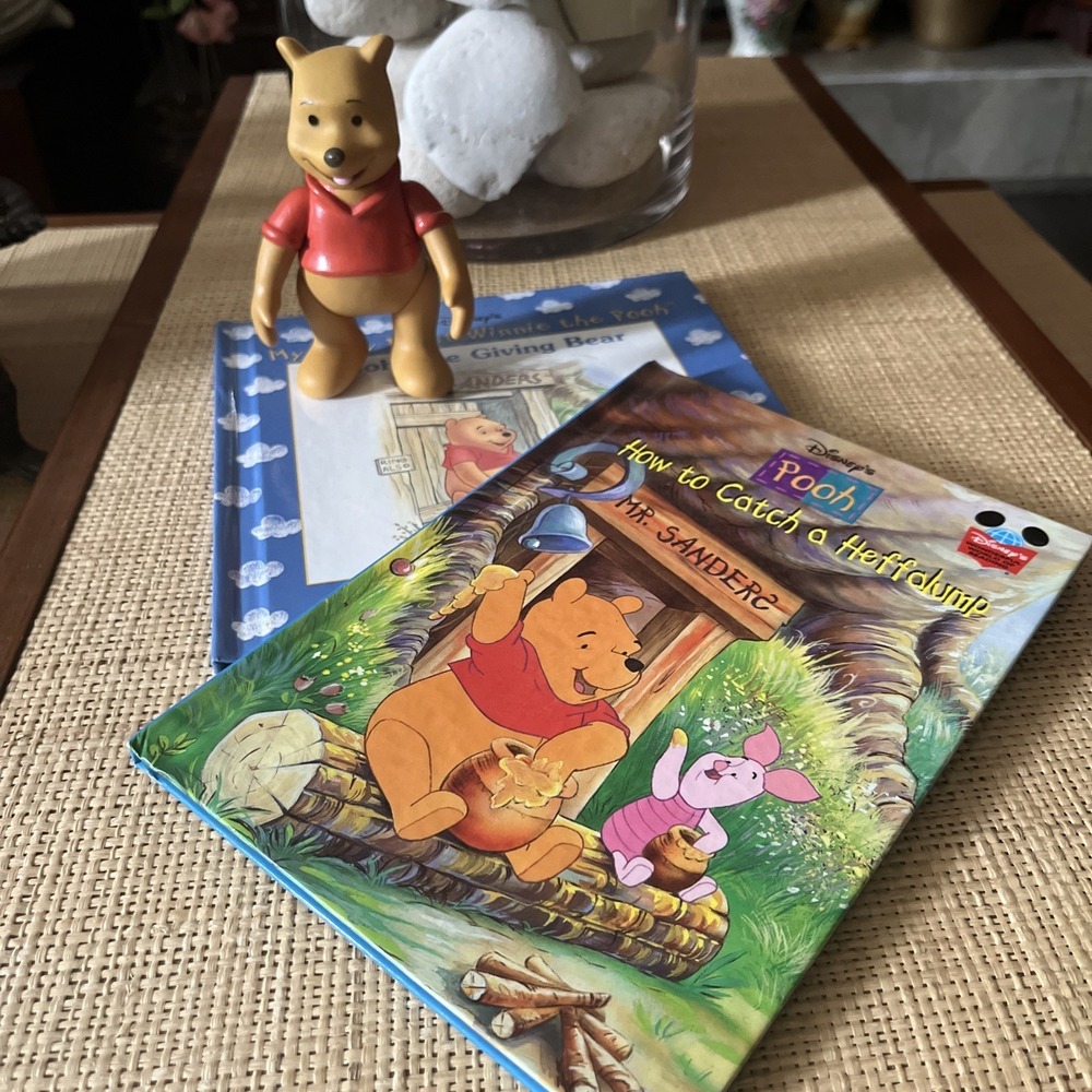 Vintage Winnie The Pooh Lot Of Two‎ Books And Figure